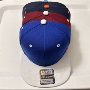 NWT Lot of 4 LOGA Leader of Generation Apparel Flat Bill Snapback Blank Hats